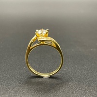 Ladies 18ct Yellow Gold Natural Diamond Engagement Ring
