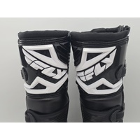 Fly Racing Maverik MX Riding Boots in Black and White Size Youth Size 3