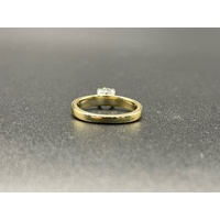 Ladies 18ct Yellow Gold Solitaire Natural Diamond Ring