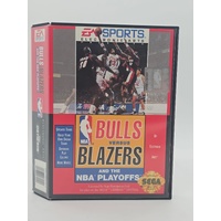 Bulls Versus Blazers And The NBA Playoffs Sega Genesis Video Game