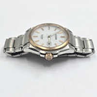 Citizen Eco-Drive E111 Titanium Mens Watch White Dial Sapphire 100M
