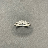Ladies 10ct White Gold Natural Diamond Ring