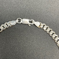 Mens 925 Sterling Silver Curb Link Bracelet