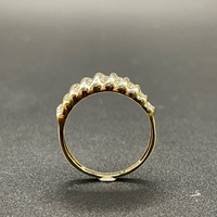 Ladies 9ct Yellow Gold Natural Diamond Ring