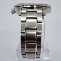 Seiko 5M84-0AB0 Kinetic Automatic Black Dial Silver Stainless Steel Watch