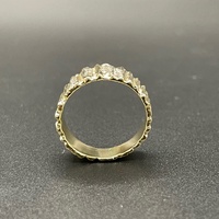 Ladies 9ct Yellow Gold Natural Diamond Cluster Ring