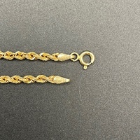 Ladies 9ct Yellow Gold Twist Rope Link Bracelet