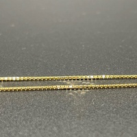 Ladies 18ct Yellow Gold Box Link Chain & Heart Pendant