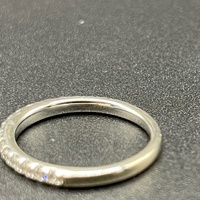 Ladies 14ct White Gold Natural Diamond Band Ring