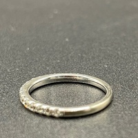 Ladies 14ct White Gold Natural Diamond Band Ring