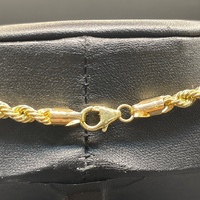 Unisex 10ct Yellow Gold Twist Rope Link Necklace