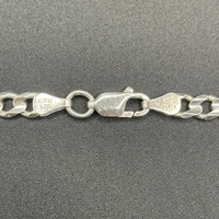 Mens 925 Sterling Silver Curb Link Necklace