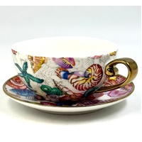 Milano Tahei Decor China Tea For One Set Teapot Cup Saucer