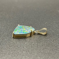 Ladies 9ct Yellow Gold Opal Stone Pendant