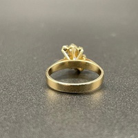 Ladies 9ct Yellow Gold Natural Diamond Ring