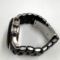 Michael Kors Runway MK8107 45mm Silver Black Mens Chronograph Watch