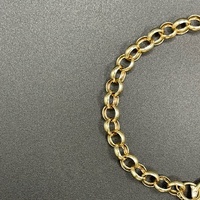 Ladies 9ct Yellow Gold Belcher Link Bracelet