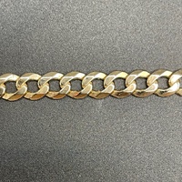 Mens 9ct Yellow Gold Curb Link Bracelet