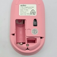 Anko Pink 3 in 1 Wireless Keyboard Mouse Mat USB Dongle Set JLR-78483