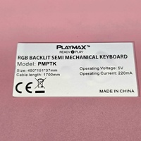 Playmax RGB Wired Keyboard Mouse Bundle Pink Taboo Backlit Gaming Set