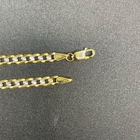 Unisex 9ct Two Tone Gold Curb Link Necklace