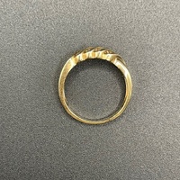 Ladies 10ct Yellow Gold Natural Diamond Ring