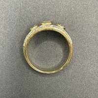 Unisex 9ct Yellow Gold Natural Diamond Ring