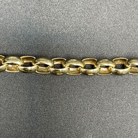 Ladies 9ct Yellow Gold Oval Belcher Link Bracelet