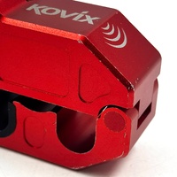 Kovix Alarmed Handlebar Lock Red Motorcycle Scooter Security 3 Keys