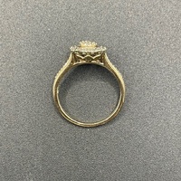 Ladies 9ct Yellow Gold Natural Diamond Cluster Ring