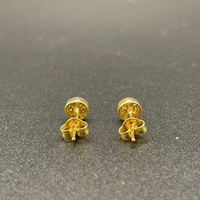 Ladies 18ct Yellow Gold Diamond Cluster Stud Earrings