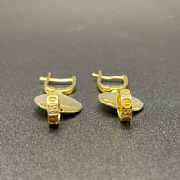 Ladies 18ct Yellow Gold Dangle Pattern Earrings