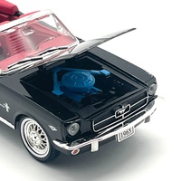1965 Ford Mustang Convertible 1:32 Diecast Raven Black Red Interior