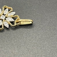 Ladies 9ct Two Tone Gold Cross Pattern Pendant