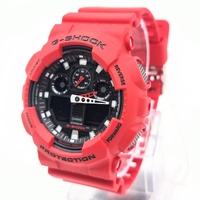Casio G-Shock GA-100B-4ADR Analog Digital Resin Strap Mens Red Watch 200m WR