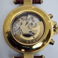 Stauer DS14685 Mens 27 Jewels Moon Phase Automatic Watch Gold 39mm