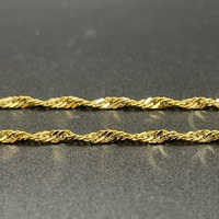 Ladies 18ct Yellow Gold Singapore Twist Link Necklace