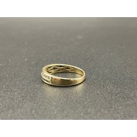Ladies 9ct Yellow Gold Natural Diamond Ring