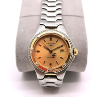 Longines Conquest L3.112.3 Ladies Two Tone Swiss Quartz Watch Gold Dial