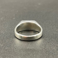 Mens 925 Sterling Silver CZ Signet Ring