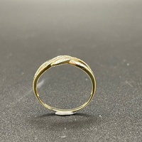 Ladies 9ct Yellow Gold Natural Diamond Ring