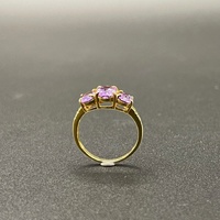 Ladies 9ct Yellow Gold Purple Gemstone Ring