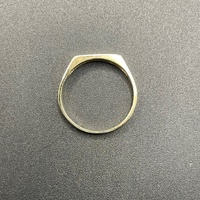 Mens 9ct Yellow Gold Diamond Signet Ring