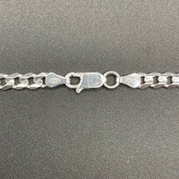 Unisex 925 Sterling Silver Curb Link Necklace