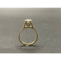 Ladies 18ct Yellow Gold 0.20ct Natural Diamond Ring 4.2 Grams