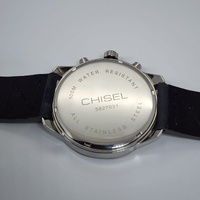 Chisel 5827031 Mens Chronograph Watch Blue Dial Black Leather 100m WR