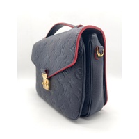 Louis Vuitton M44071 Monogram Empreinte Leather Pochette Metis Bag Marine Rouge
