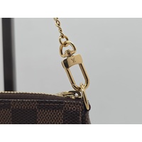 Louis Vuitton Mini Pochette Accessoires Damier Ebene Canvas Pouch Bag