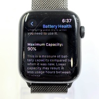 Apple Watch SE 44mm GPS + Cellular Midnight Aluminum Case Milanese Loop Band