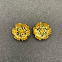 Ladies 22ct Yellow Gold Flower Stud Earrings